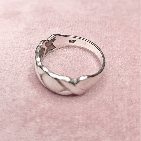 Vintage Sterling Silver Ring Signed "NF," 925 Size 7 - Picture 7 of 7